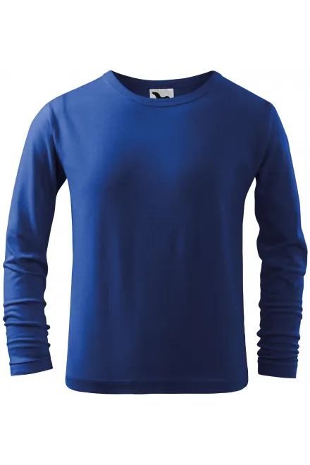 Bērnu T-krekls ar garām piedurknēm - karaliski zils, 158 cm / 12 gadi