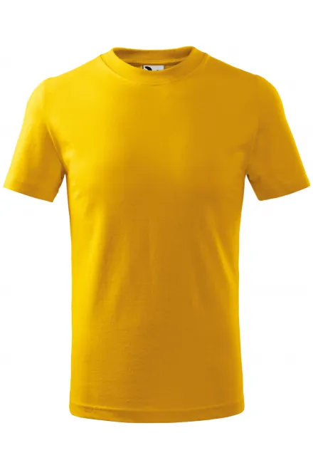 Bērnu vienkāršs T-krekls - dzeltens, 110 cm / 4 gadi