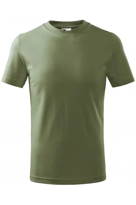 Bērnu vienkāršs T-krekls - khaki, 110 cm / 4 gadi