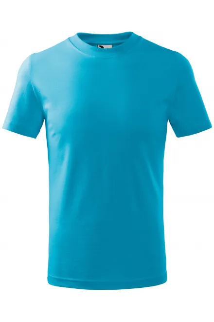 Bērnu vienkāršs T-krekls - tirkīza, 110 cm / 4 gadi