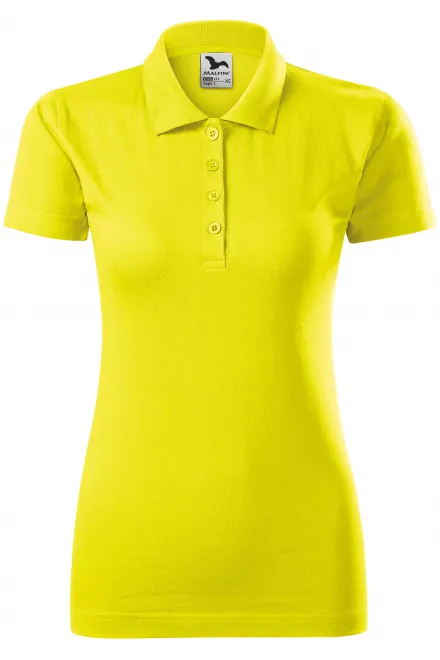 Dāmas slim fit polo krekls - citrona dzeltens, L