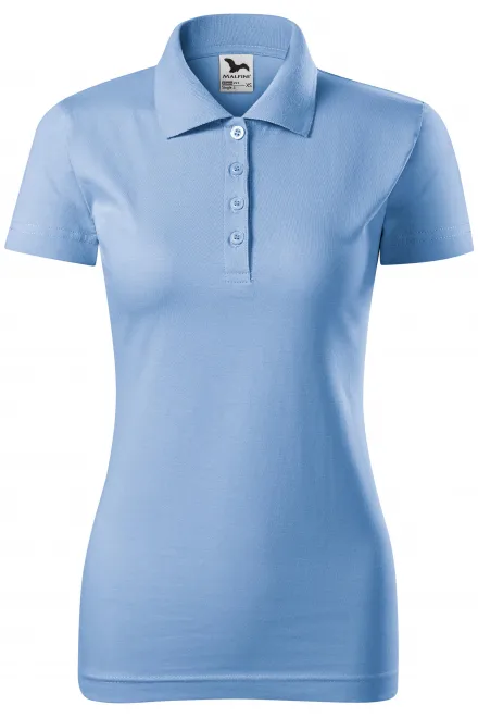 Dāmas slim fit polo krekls - debesu zils, L
