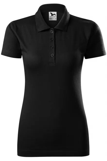 Dāmas slim fit polo krekls - melns, L