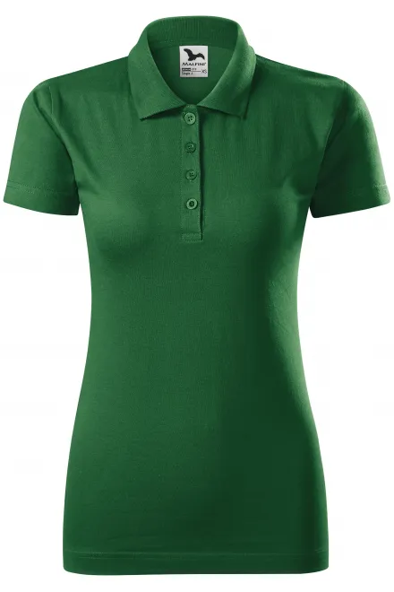 Dāmas slim fit polo krekls - pudele zaļa, L
