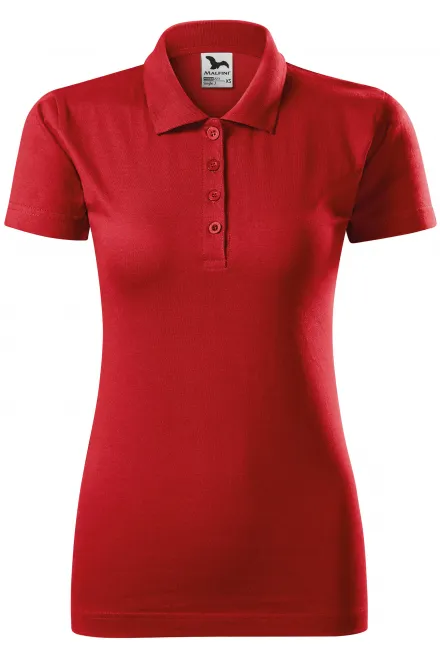 Dāmas slim fit polo krekls - sarkans, L