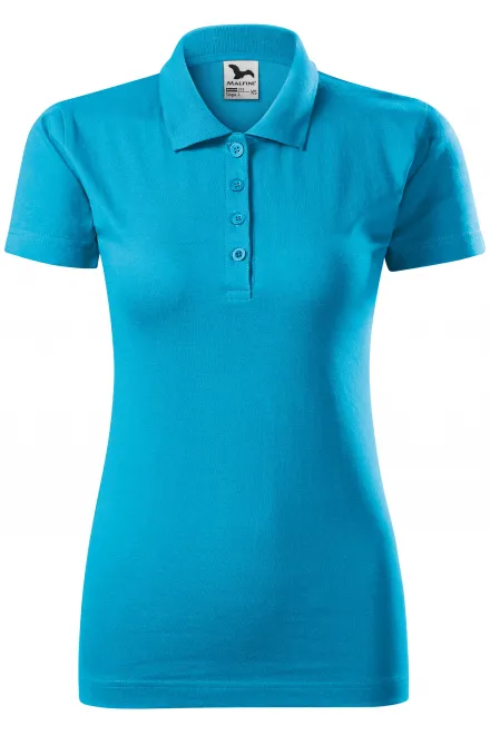 Dāmas slim fit polo krekls - tirkīza, L