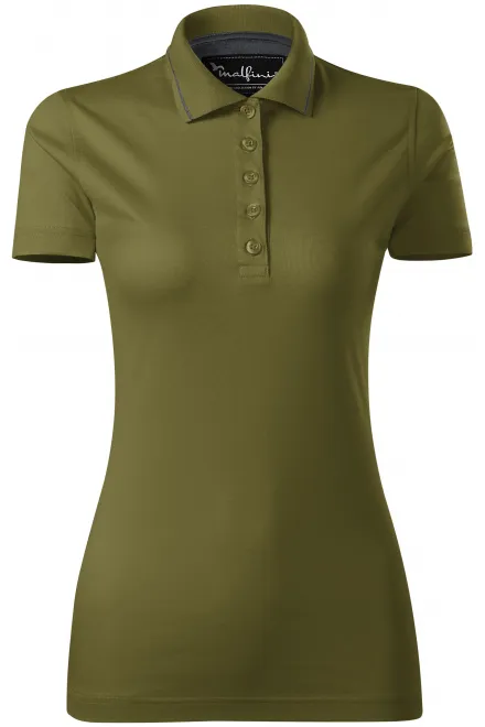 Dāmu elegants merserizēts polo krekls - avokado, XS