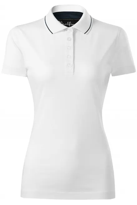 Dāmu elegants merserizēts polo krekls - balta, XS
