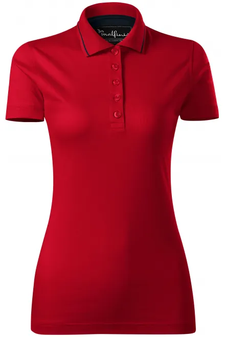Dāmu elegants merserizēts polo krekls - formula red, XS