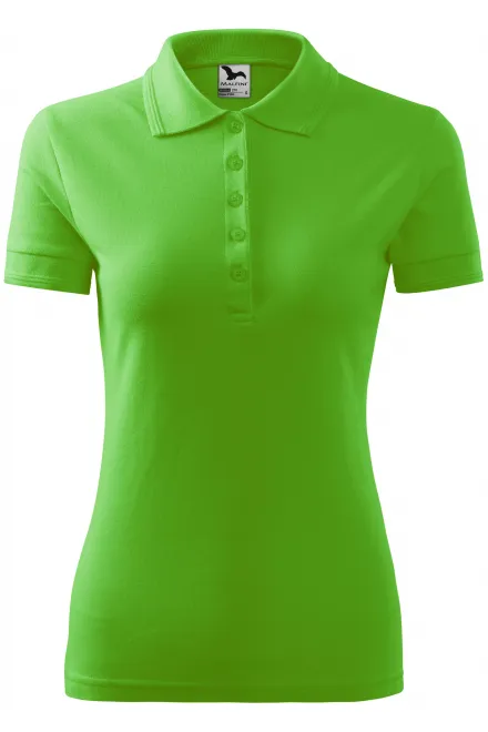 Dāmu elegants polo krekls - ābolu zaļš, XS