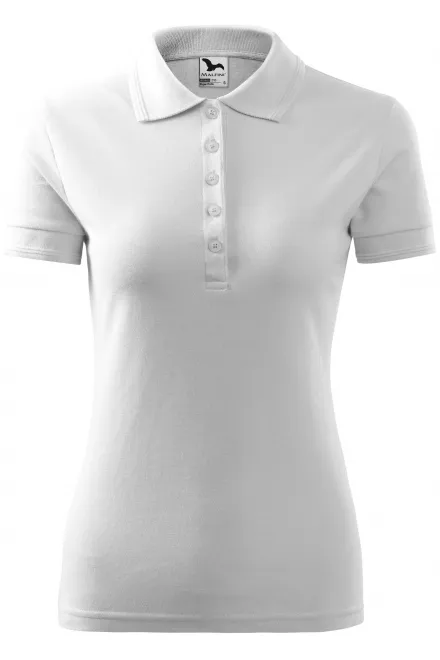 Dāmu elegants polo krekls - balta, XS