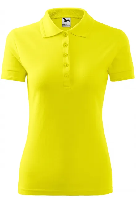 Dāmu elegants polo krekls - citrona dzeltens, XS