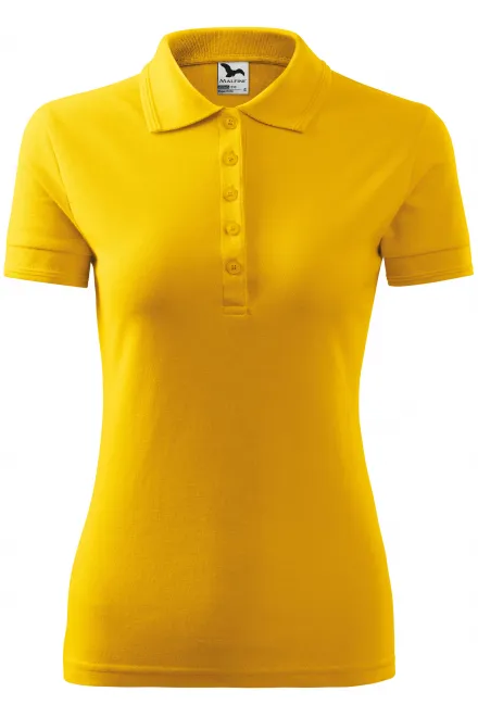 Dāmu elegants polo krekls - dzeltens, XS