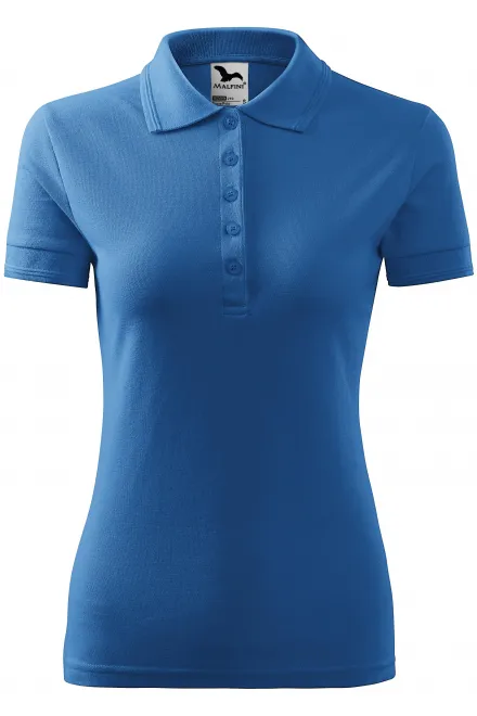 Dāmu elegants polo krekls - gaiši zils, XS