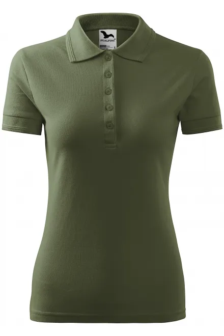 Dāmu elegants polo krekls - khaki, XS
