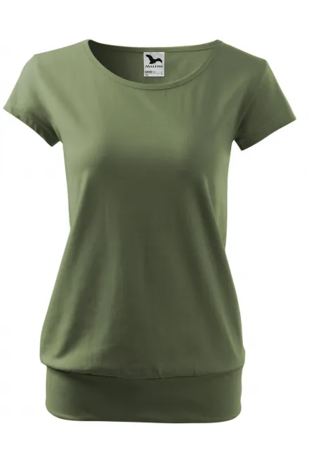 Dāmu moderns T-krekls - khaki, 2XL