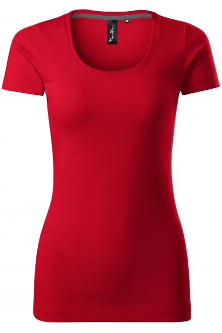 Dāmu T-krekls ar dekoratīviem šuvumiem - formula red, XS