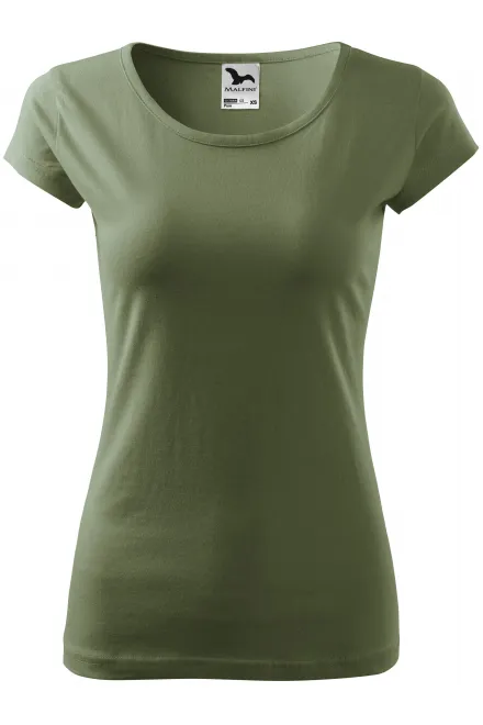 Dāmu T-krekls ar ļoti īsām piedurknēm - khaki, XS