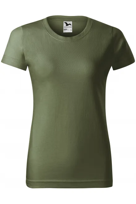 Dāmu vienkāršs T-krekls - khaki, XS