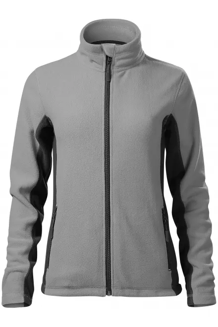 Dāmu vilnas kontrasta jaka - gaiši pelēks, M