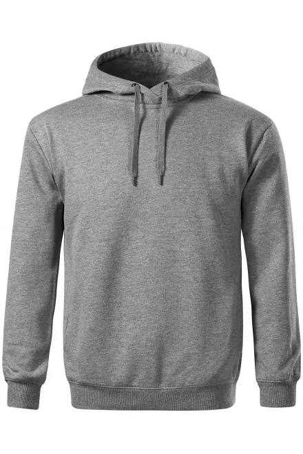Ērts vīriešu kapuci - tumši pelēks marmors, XL