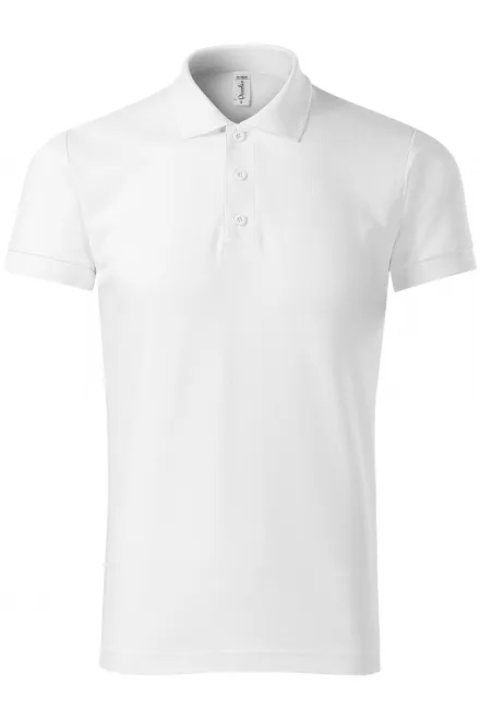 Ērts vīriešu polo krekls - balta, 3XL