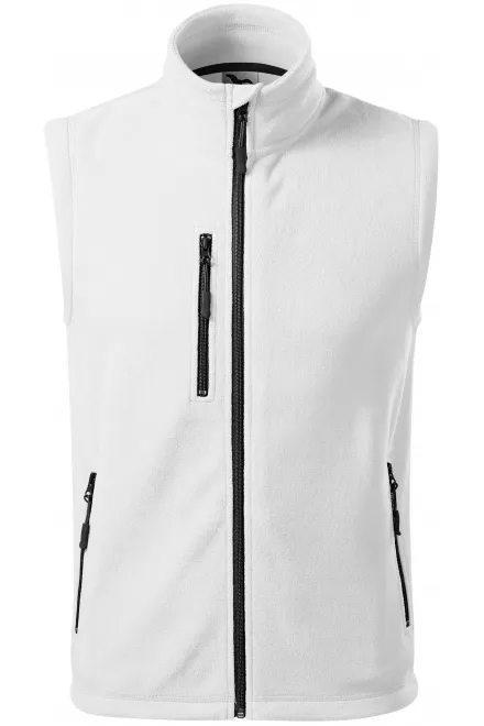 Flīsa kontrasta veste - balta, XS