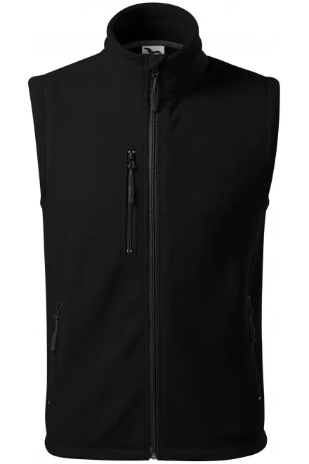 Flīsa kontrasta veste - melns, XS