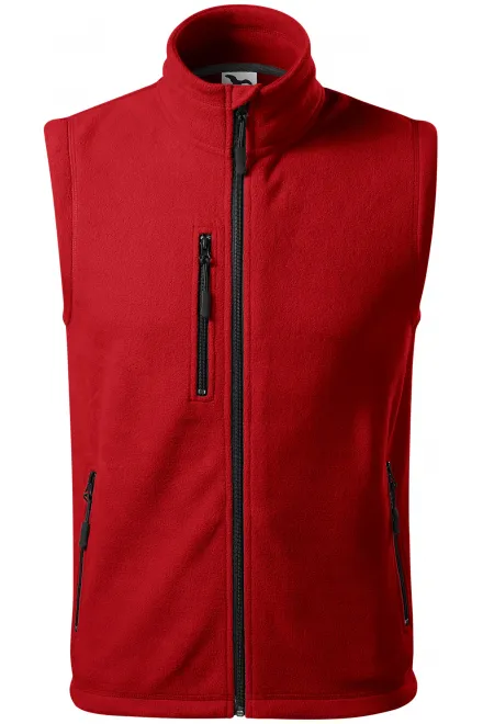 Flīsa kontrasta veste - sarkans, XS