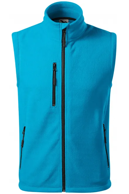 Flīsa kontrasta veste - tirkīza, XS
