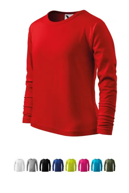 Bērnu T-krekls ar garām piedurknēm, sarkans