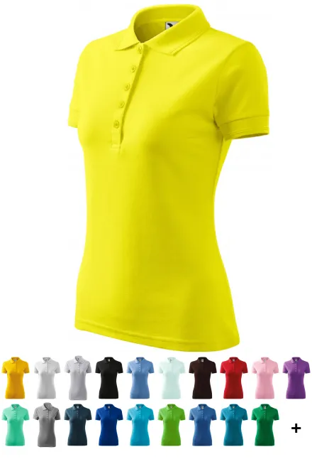 Dāmu elegants polo krekls, citrona dzeltens