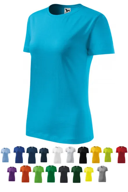 Dāmu klasiskais T-krekls, tirkīza