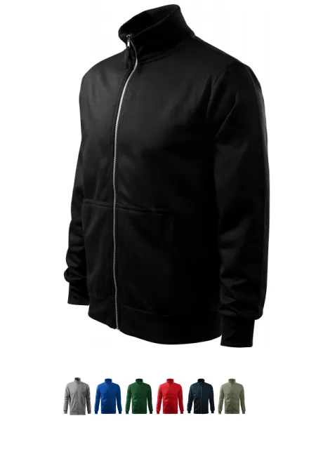 Vienkāršs vīriešu sporta krekls bez kapuces, melns