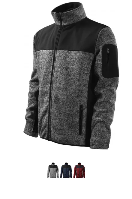 Vīriešu brīvā laika jaka, knit gray