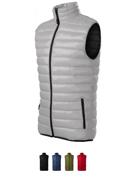 Vīriešu stepēta veste, sudraba pelēks