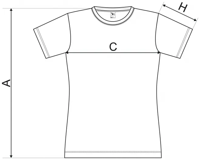 Dāmu sporta krekls - izmēru tabula