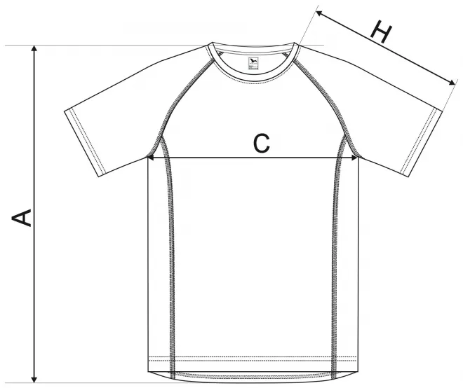 Vīriešu sporta krekls - izmēru tabula