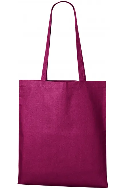 Kokvilnas iepirkumu soma - fuchsia red, uni
