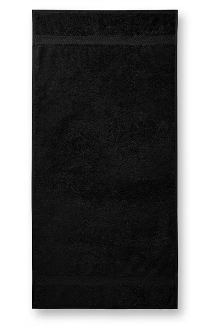 Kokvilnas smags dvielis, 50x100cm - melns, 50x100cm