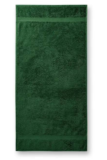 Kokvilnas smags dvielis, 50x100cm - pudele zaļa, 50x100cm
