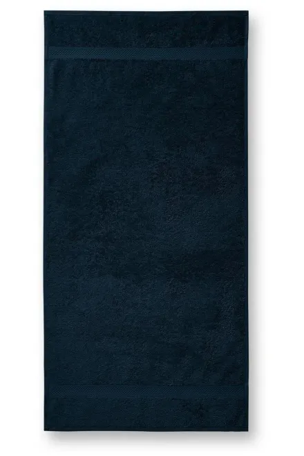 Kokvilnas smags dvielis, 50x100cm - tumši zils, 50x100cm