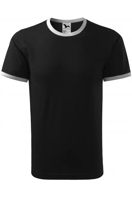 Kontrasta krekls no Unisex - melns, S