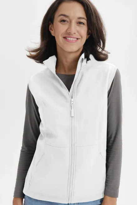 Dāmām cieši pieguļoša veste, balta
