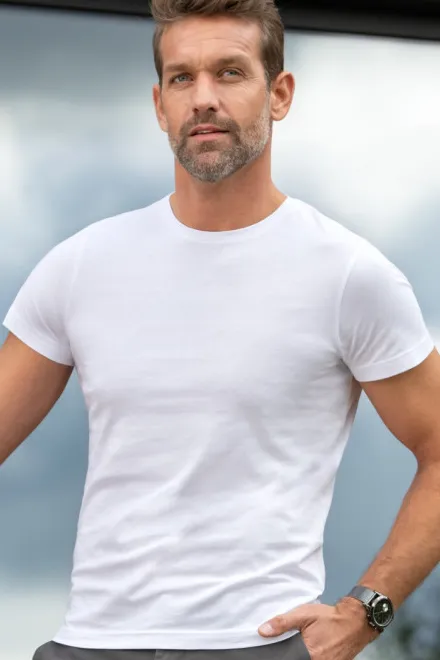 Ekskluzīvs vīriešu T-krekls, balta