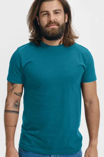 Unisex augstāka svara T-krekls, tumši tirkīza
