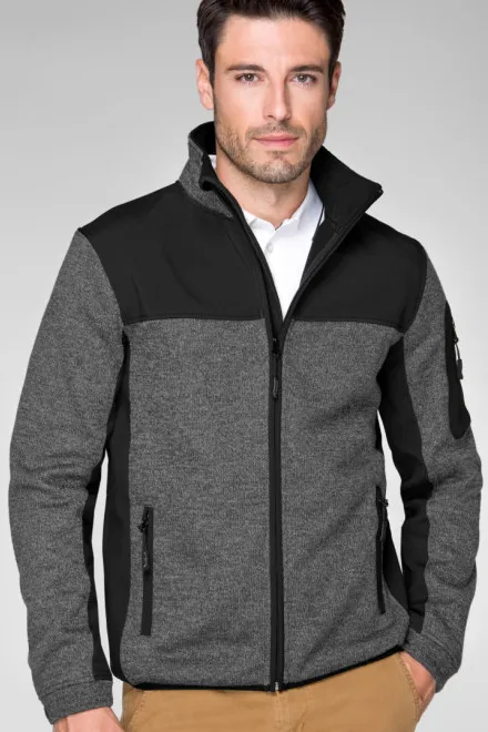 Vīriešu brīvā laika jaka, knit gray