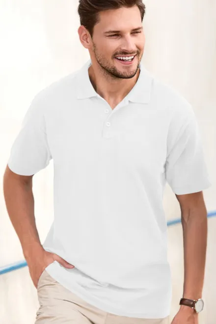 Vīriešu elegants polo krekls, balta