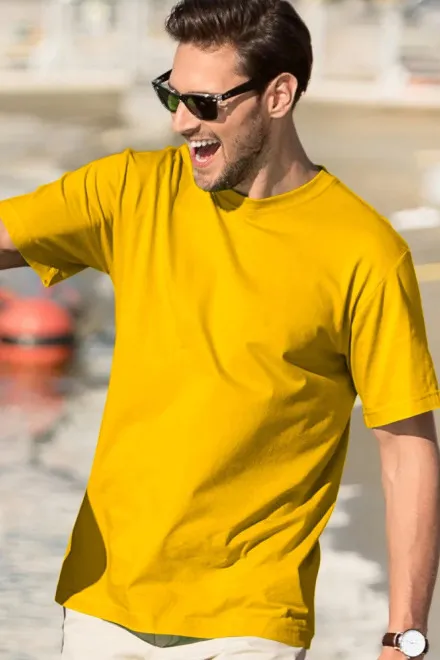 Vīriešu klasiskais T-krekls, dzeltens