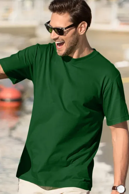 Vīriešu klasiskais T-krekls, pudele zaļa